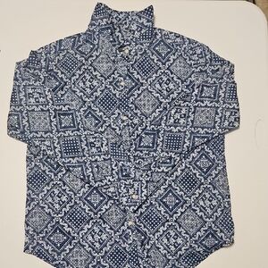 Reyn Spooner Blue Long Sleeve Aloha Men's Shirt